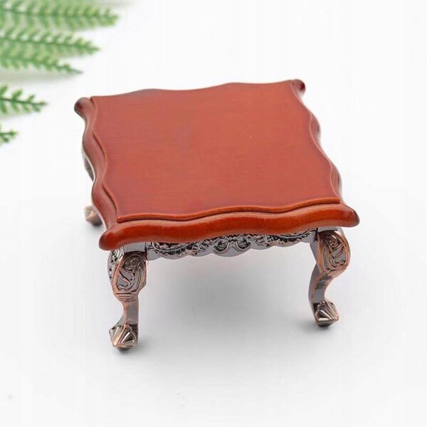 Set Miniature Mobili in Legno per Casa delle Bambole 1:12 con Tavolo e 4 Sedie