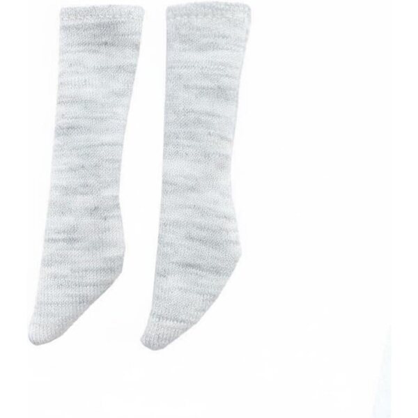 predolo Calzettoni Tinta Unita Bambola Stile Slouch Calze Lunghe Grigio