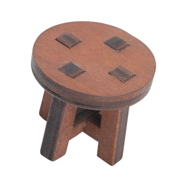 Mini Sedia in Legno di Tiglio per Casa delle Bambole, Decorazione Realistica