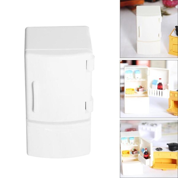 Frigo da cucina in miniatura 1:12 per la casa delle bambole - design moderno