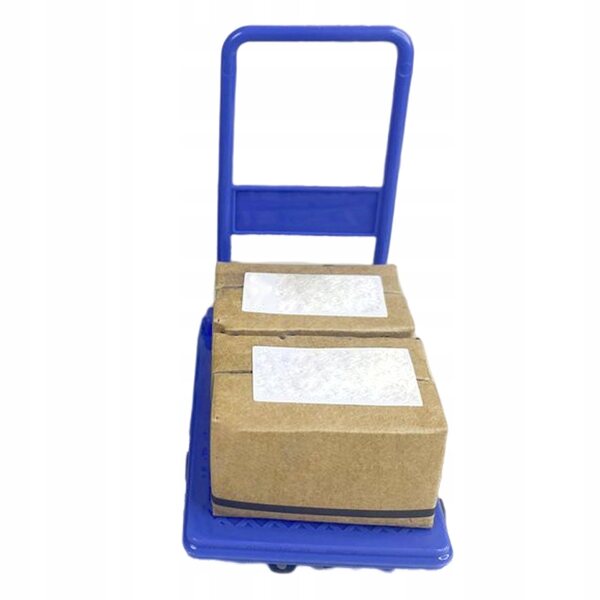1:12 Blauer Mini-Puppenhauswagen aus Holz, dekoratives Accessoire