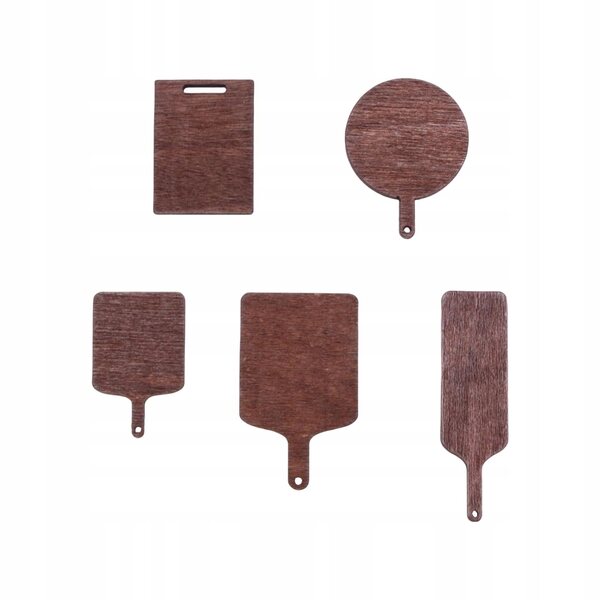 Lot de 5 planches à découper miniatures en bois pour jeu de cuisine pour enfants