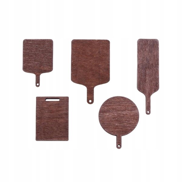 Lot de 5 planches à découper miniatures en bois pour jeu de cuisine pour enfants