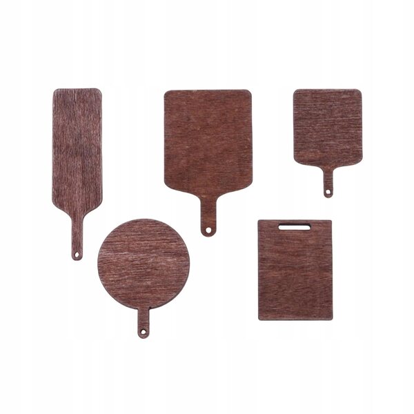 Lot de 5 planches à découper miniatures en bois pour jeu de cuisine pour enfants