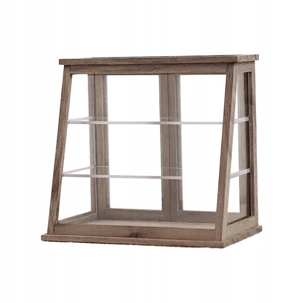 Miniatura 3 livelli vetrina panetteria in legno scala 1:12 per casa bambole