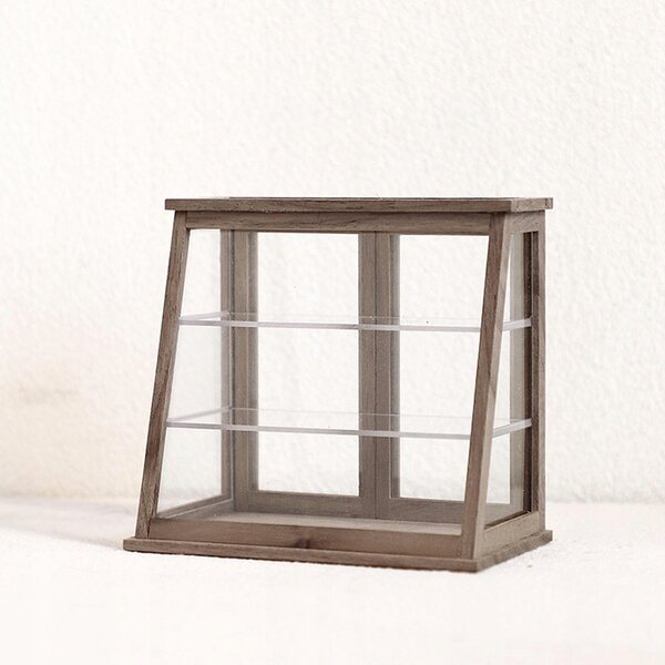 Miniatura 3 livelli vetrina panetteria in legno scala 1:12 per casa bambole
