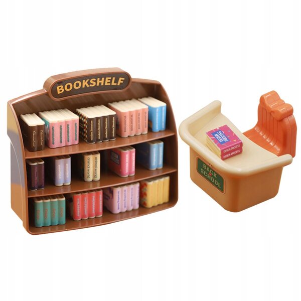 Miniatura Scaffale Decorativo per Casa delle Bambole in Plastica 10,8x3,7x9,2 cm