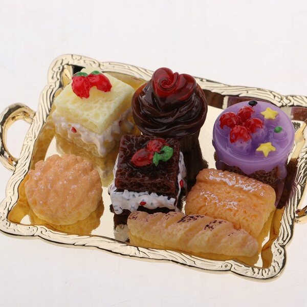 Dollhouse Miniature Piatto per Torta 1:12 Set Decorativo per Casa delle Bambole