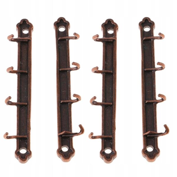 Mini-Wandaufhänger aus Metall für 1/12 Puppenhaus Kupfer
