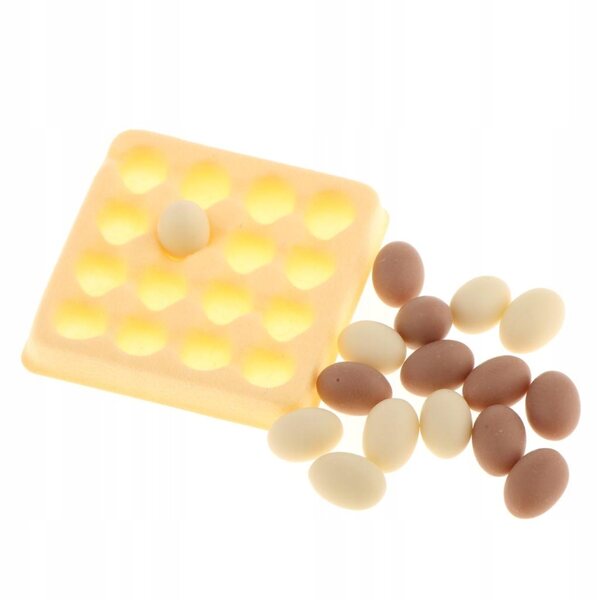 Set miniatura uova con contenitore per casa delle bambole scala 1:12