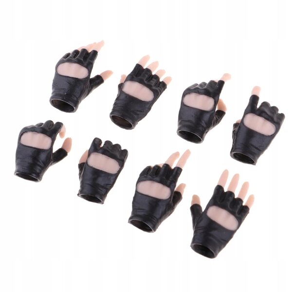 4 Paar weibliche Handschuhe im Maßstab 1:6 für 12-Zoll-Actionfiguren