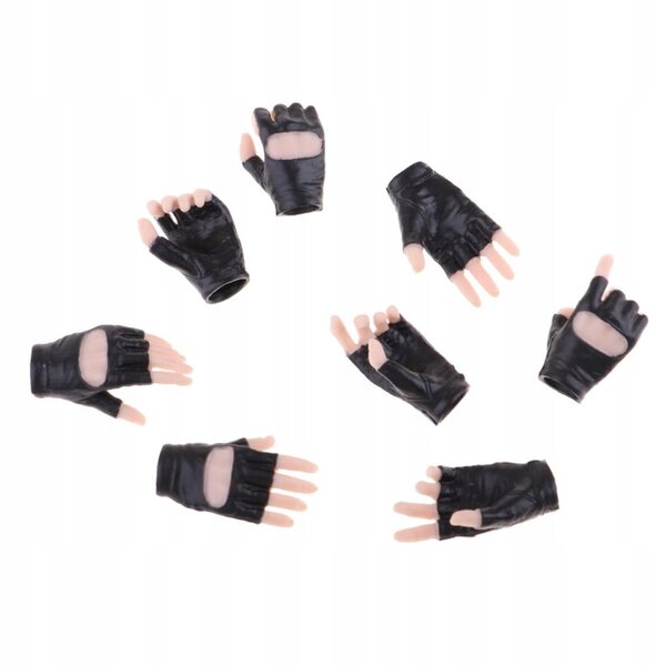 4 Paar weibliche Handschuhe im Maßstab 1:6 für 12-Zoll-Actionfiguren