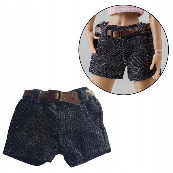 1/12 miniatuur zwarte damesshort voor 6 inch actiepoppen