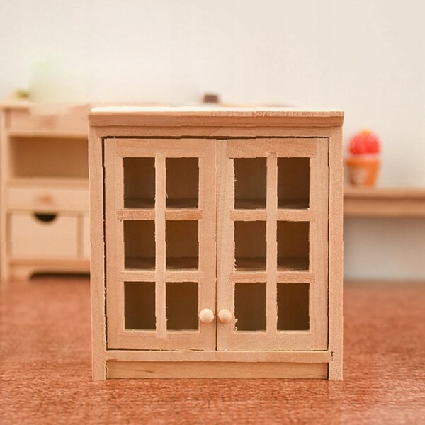 Holzmöbel-Miniatur für Puppenhaus 1:12 – unbemalt