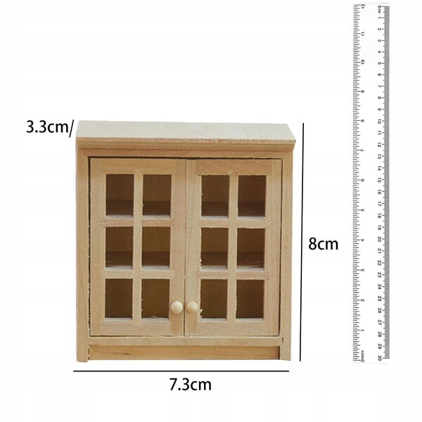Holzmöbel-Miniatur für Puppenhaus 1:12 – unbemalt