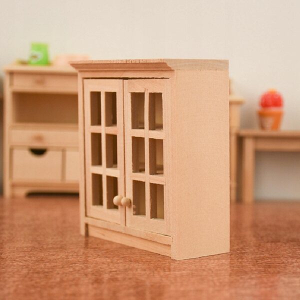 Holzmöbel-Miniatur für Puppenhaus 1:12 – unbemalt