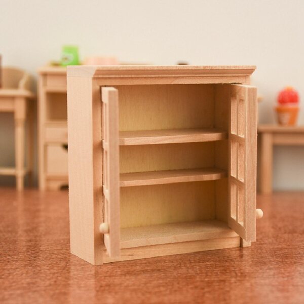 Holzmöbel-Miniatur für Puppenhaus 1:12 – unbemalt
