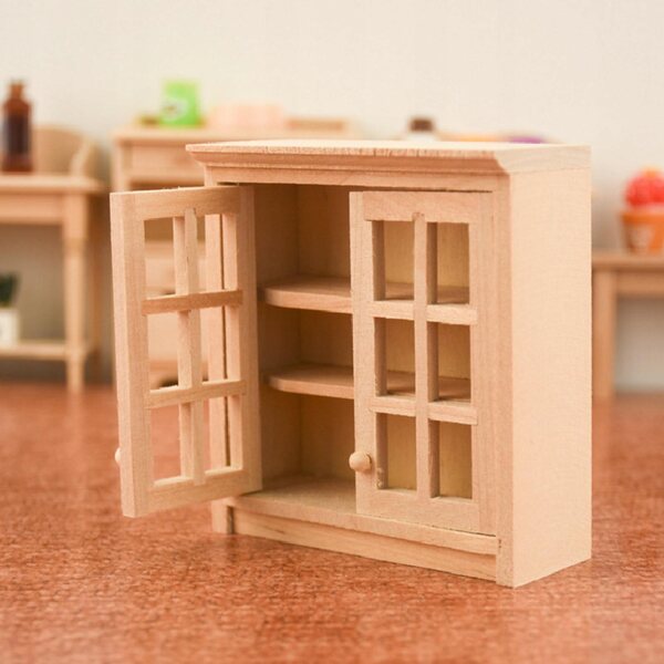 Holzmöbel-Miniatur für Puppenhaus 1:12 – unbemalt