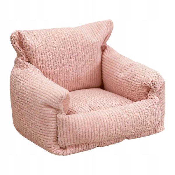 Miniature pink sofa til dukkehus 1:12 detaljerede møbler
