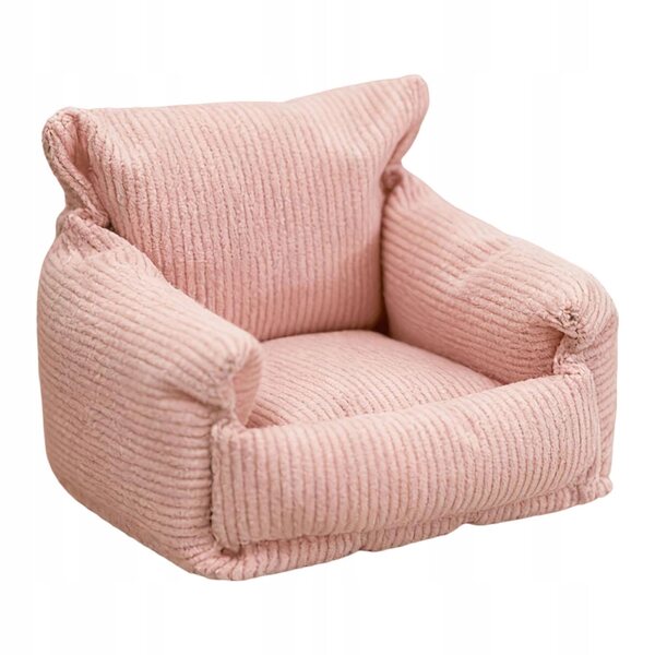 Miniature pink sofa til dukkehus 1:12 detaljerede møbler