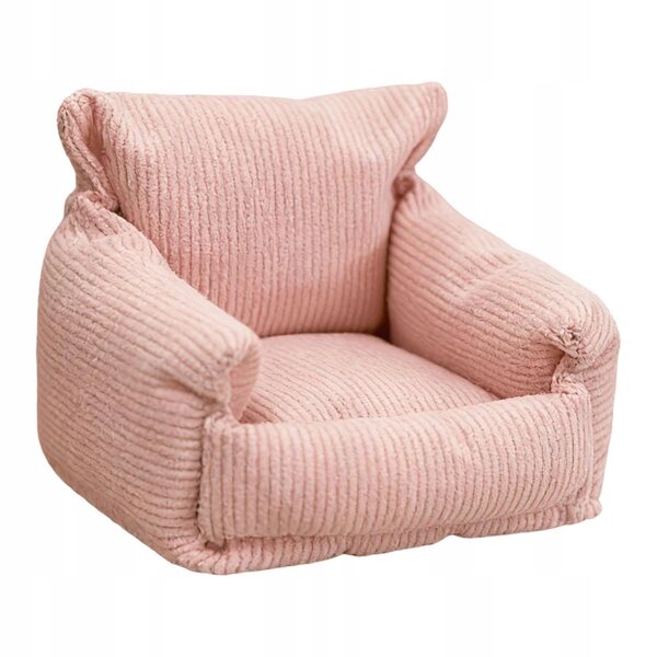 Miniature pink sofa til dukkehus 1:12 detaljerede møbler