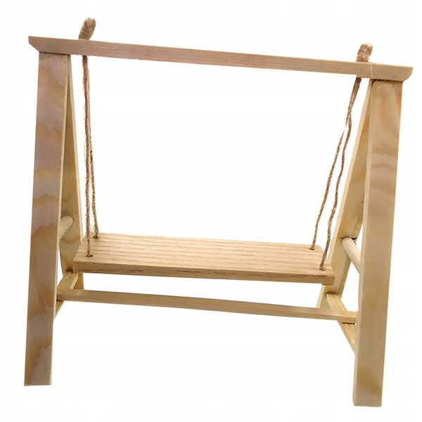 Miniatura Dondolo in Legno per Set Giardino - Accessorio Decorativo Premium