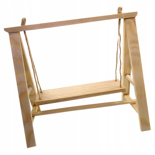 Miniatura Dondolo in Legno per Set Giardino - Accessorio Decorativo Premium