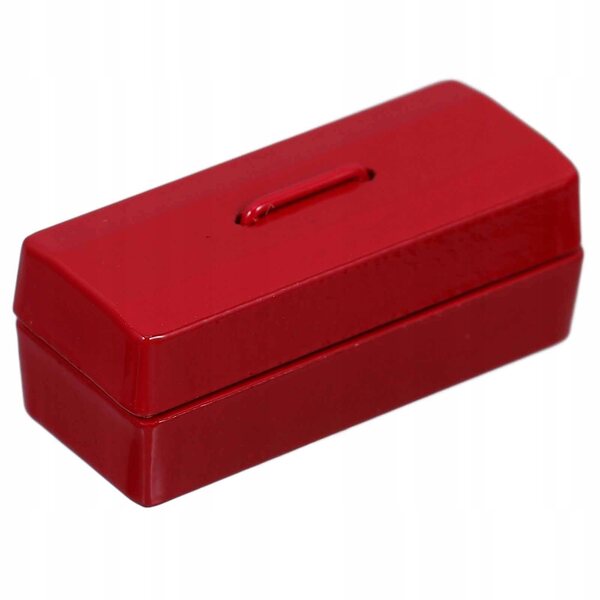 Mini cassetta degli attrezzi rossa per casette di bambole, realistica e interattiva