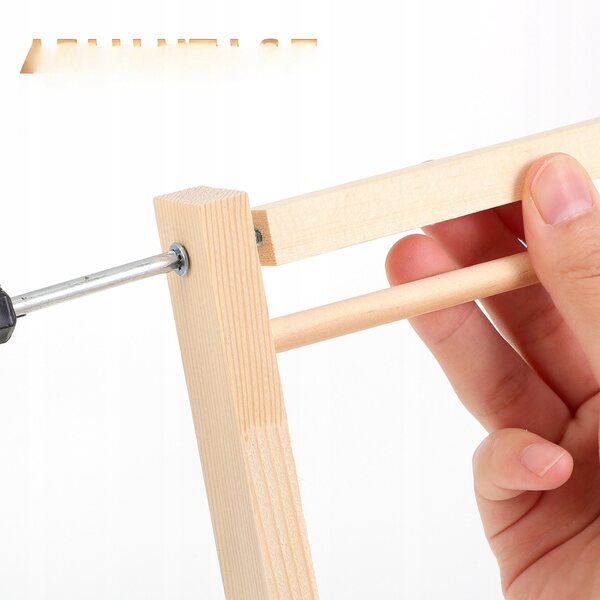 Holz-Wäscheständer für Puppenkleidung mit 10 Kleiderbügeln