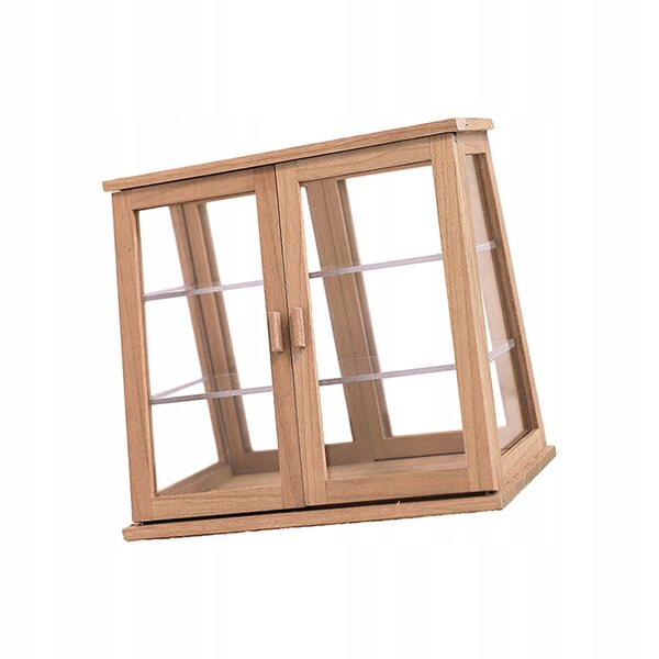 Miniatuur houten gebakjesvitrine Model 1:6 1:12 voor poppenhuizen