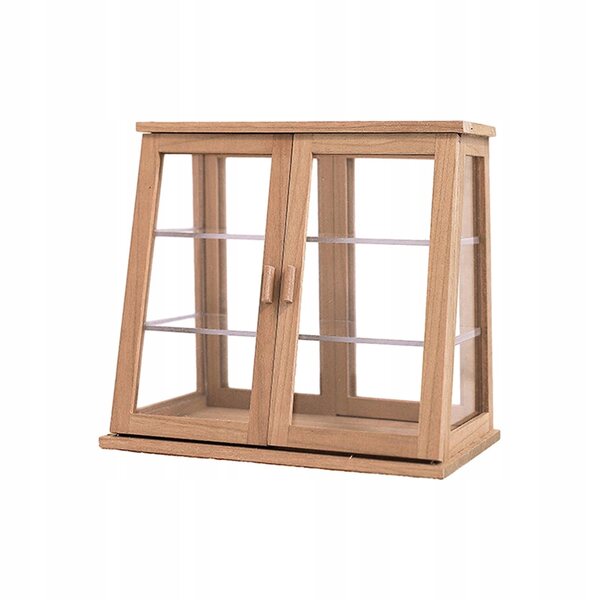 Miniatuur houten gebakjesvitrine Model 1:6 1:12 voor poppenhuizen
