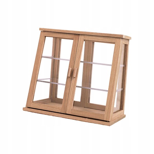 Miniatuur houten gebakjesvitrine Model 1:6 1:12 voor poppenhuizen