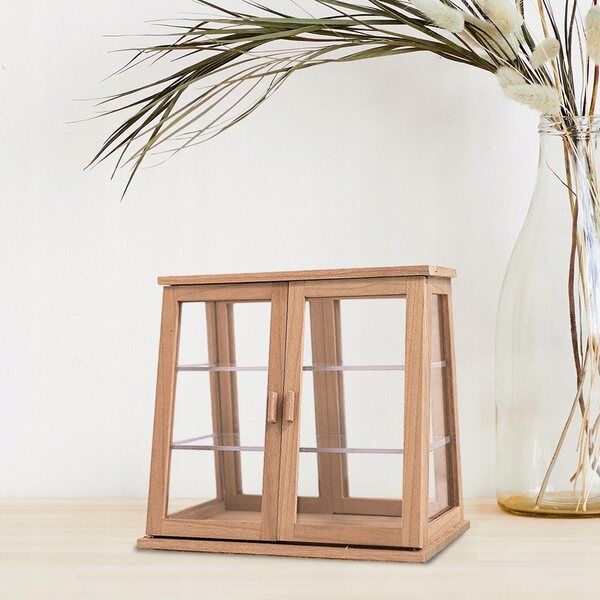 Miniatuur houten gebakjesvitrine Model 1:6 1:12 voor poppenhuizen