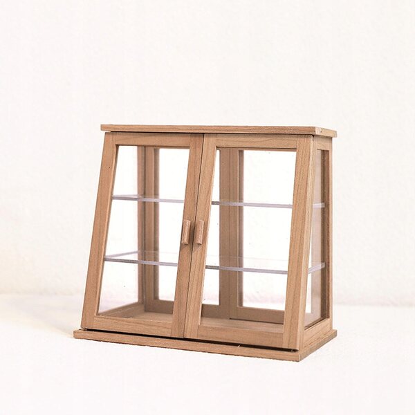 Miniatuur houten gebakjesvitrine Model 1:6 1:12 voor poppenhuizen