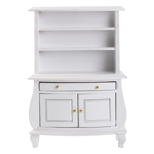 Miniatura mobile bianco 1:12 per casa delle bambole in legno di betulla
