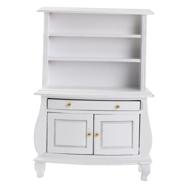 Meuble blanc miniature 1:12 pour maison de poupée en bois de bouleau