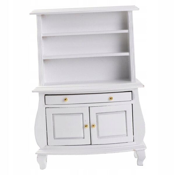 Meuble blanc miniature 1:12 pour maison de poupée en bois de bouleau