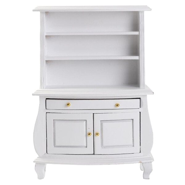 Meuble blanc miniature 1:12 pour maison de poupée en bois de bouleau