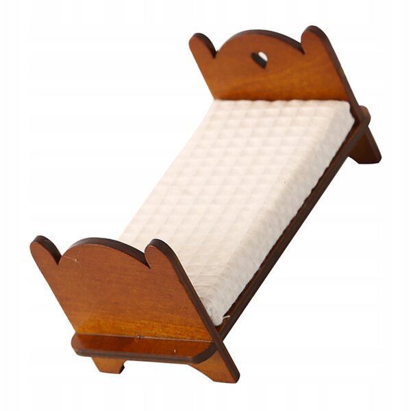 Letto in Legno Vintage per Casa delle Bambole - Mini Mobili Decorativi
