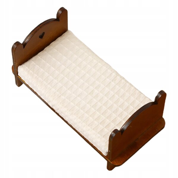 Letto in Legno Vintage per Casa delle Bambole - Mini Mobili Decorativi