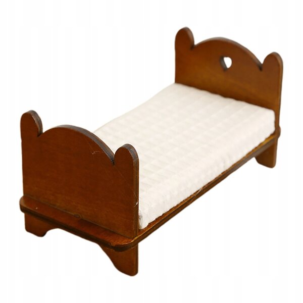 Letto in Legno Vintage per Casa delle Bambole - Mini Mobili Decorativi