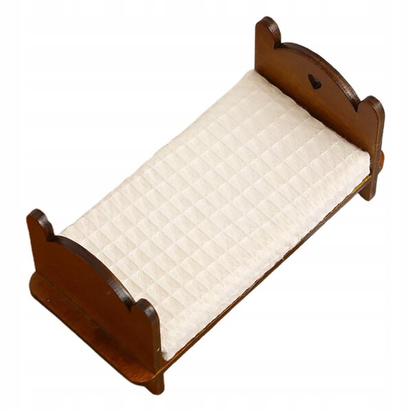 Letto in Legno Vintage per Casa delle Bambole - Mini Mobili Decorativi