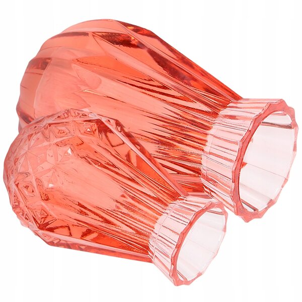 Mini-Dekovasen für Puppenhäuser aus rosa PVC – 2-teiliges Set