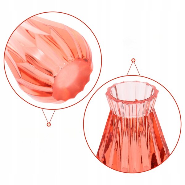 Mini-Dekovasen für Puppenhäuser aus rosa PVC – 2-teiliges Set
