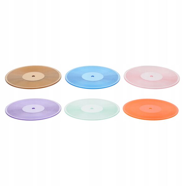 Set 6 Miniature Dischi Vinile Colorati per Casa delle Bambole in Plastica