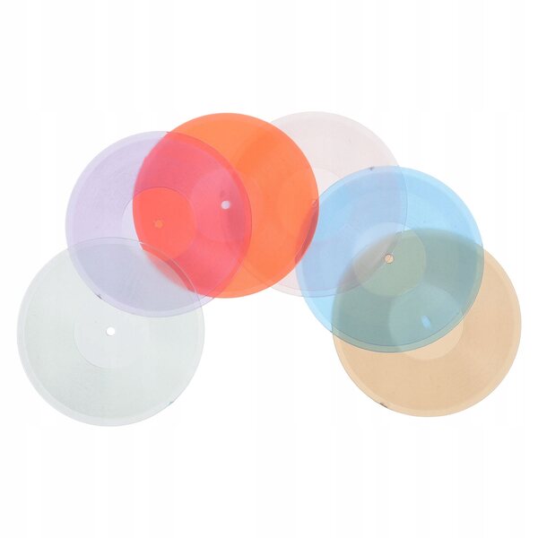 Set 6 Miniature Dischi Vinile Colorati per Casa delle Bambole in Plastica