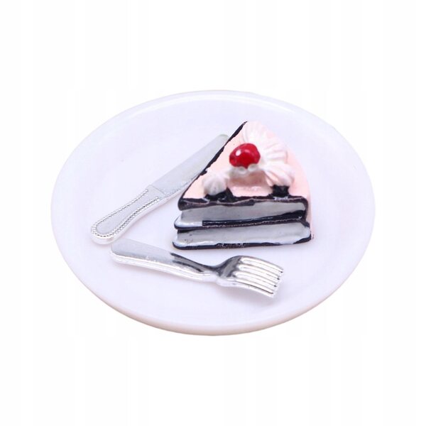Set di Accessori Cucina Miniatura per Casa delle Bambole con Piatto e Posate