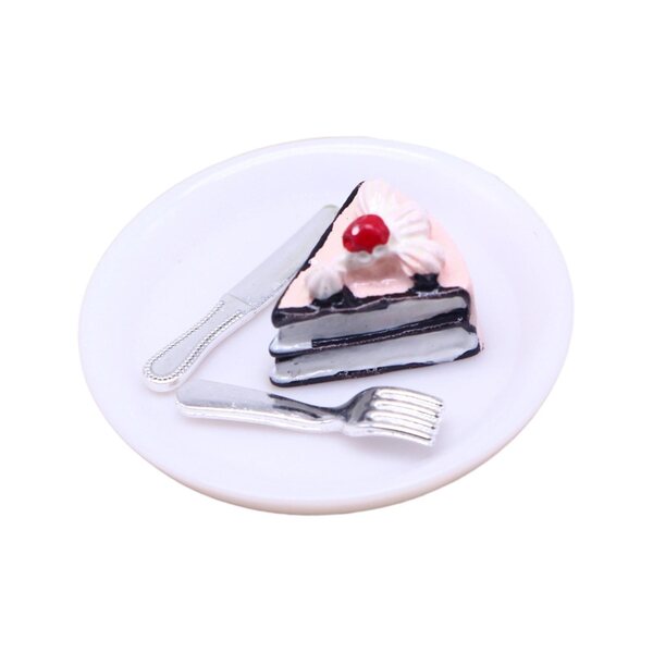 Set di Accessori Cucina Miniatura per Casa delle Bambole con Piatto e Posate