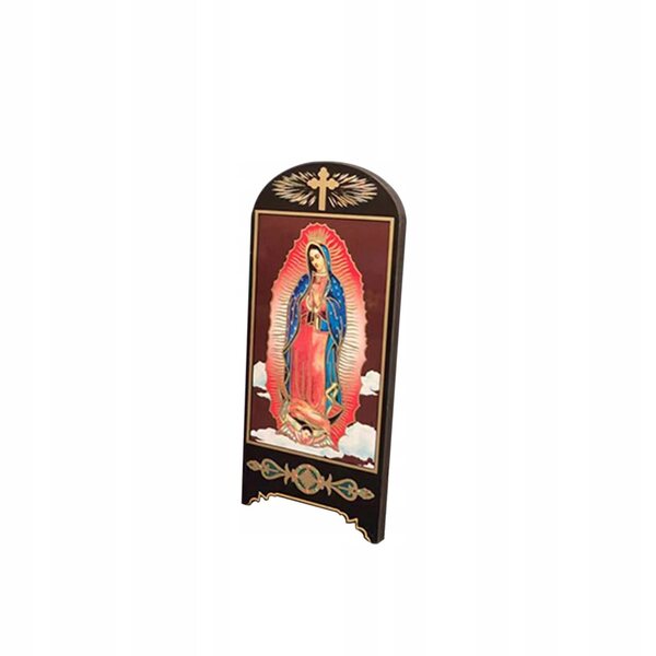 Mini paravento in legno pieghevole decorativo con figura religiosa