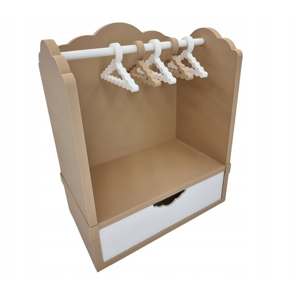 Kleiderschrank mit Schublade für Peanut-Puppen aus recyceltem Kunststoff 14x25x32 cm